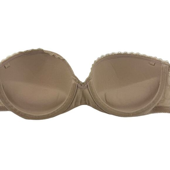 Lily of France Gel Touch Strapless Push-Up Bra 2111121 34B Barely Beige - Picture 4 of 7